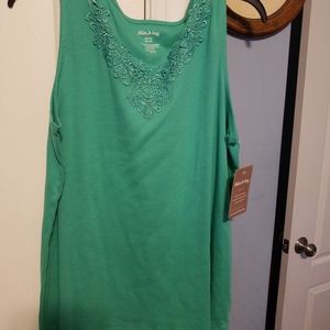 Lace front tank style top new with tags